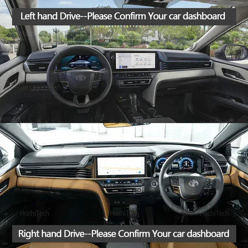 Black Dash Mat for Toyota Camry 2025-2027 (XV80) North America Version, Non-Slip Carpet Dashboard Cover, HUD or Non-HUD
