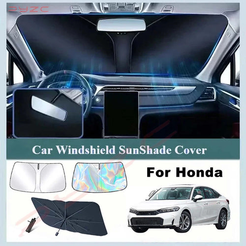 Windshield Sun Shade for Honda CR-V 2023-2024, PVC Front Window Cover in Styles A, B and C, Two Sizes Each