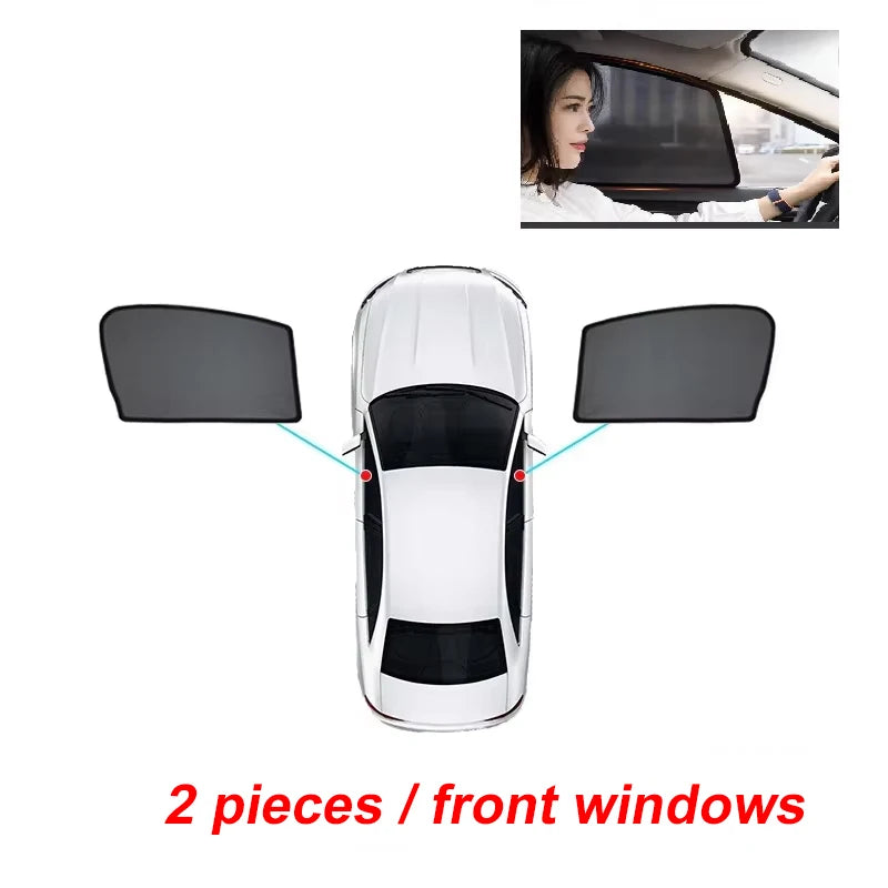 Magnetic Mesh Sun Shades for Honda CR-V 2023-2025 (6th Gen), Black Side and Rear Window Shades, Single Pieces to 7-Piece Set