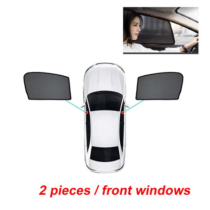 Magnetic Mesh Sun Shades for Honda CR-V 2023-2025 (6th Gen), Black Side and Rear Window Shades, Single Pieces to 7-Piece Set