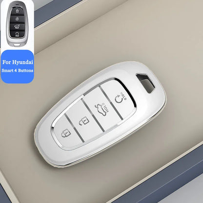 Key Fob Cover for Hyundai Remote Keys, Soft TPU Case for Tucson (NX4), Sonata, Santa Fe and Nexo, 6 Color Options