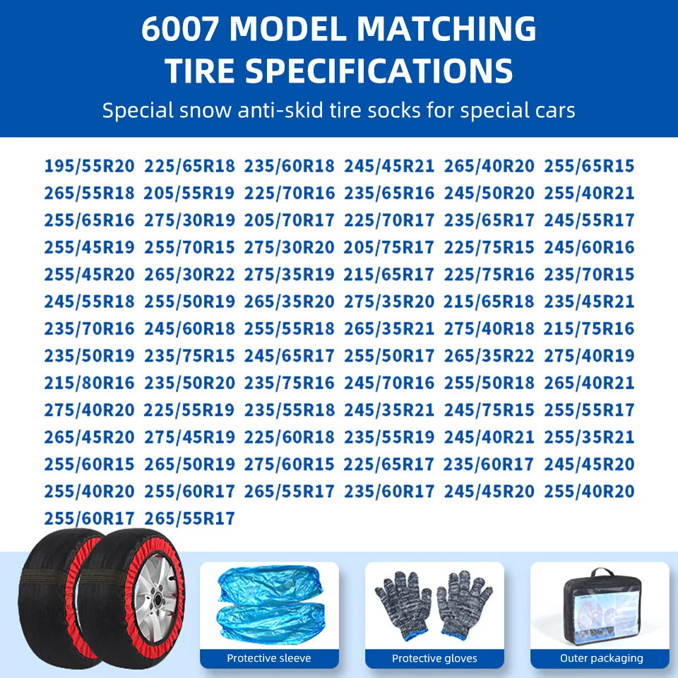 Model 6007 tire size list