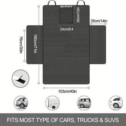 Waterproof Dog Cargo Liner for SUV Trunks, Nonslip and Wear Resistant Trunk Protector with Adjustable Straps, Easy to Install