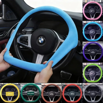 Light blue silicone steering wheel cover with color options