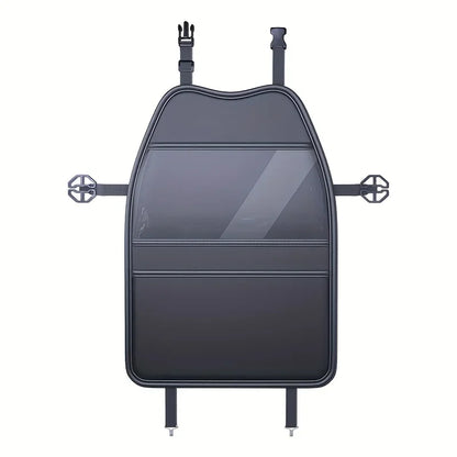Car Seat Back Kick Mat with Storage Pockets and Tablet Holder, PU Leather Seat Back Protector and Organizer, 2 or 3 Pockets