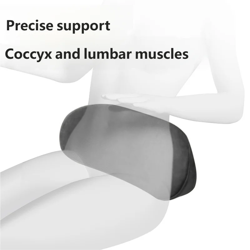 Memory Foam Lumbar Support Pillow for Car Seats and Office Chairs, Ergonomic Lower Back Cushion, Black or Beige