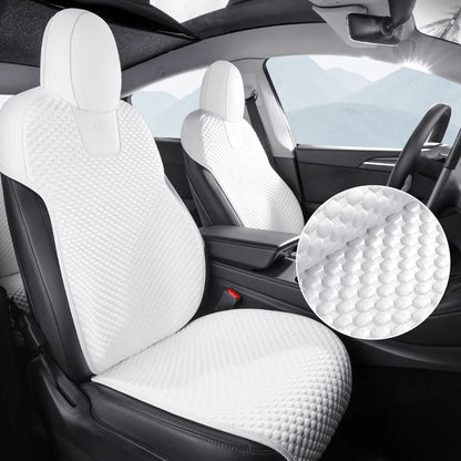 Ice Silk Seat Cushions for Tesla Model Y 2020-2024 and Model Y Juniper 2025, Breathable Pads for Front or Rear Seats