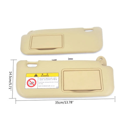 Sun Visor for Toyota Camry, Replacement Driver or Passenger Side Visor with Vanity Mirror, Gray or Beige