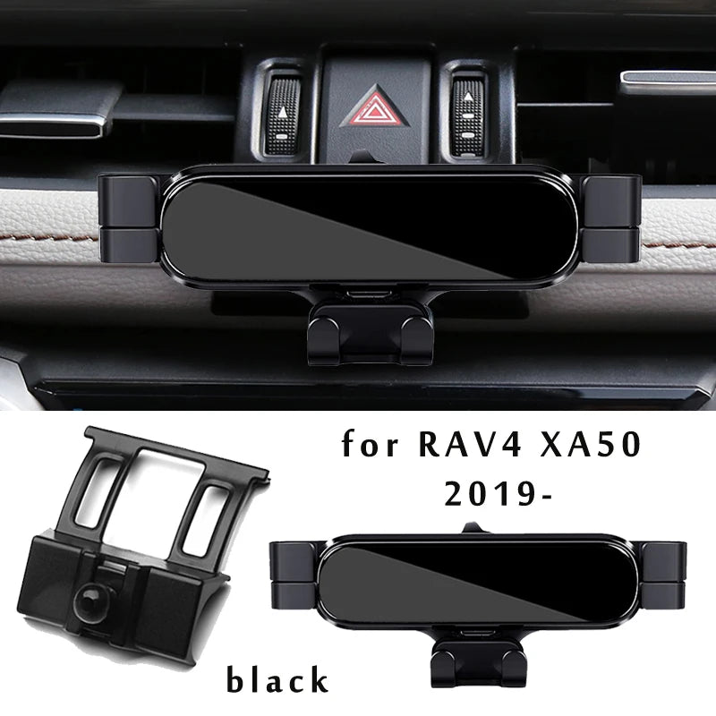 Air Vent Phone Mount for Toyota RAV4 2019-2022 (XA50), Aluminum Alloy Gravity Phone Holder with Base, for 4 to 7 Inch Phones