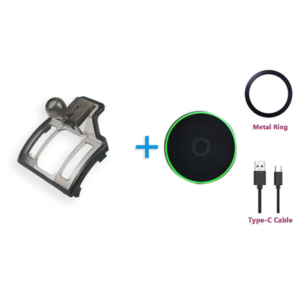 Phone Mount for Toyota RAV4 2019-2025 (XA50), Clear Base That Keeps the Air Vent Free, Clamp Holder or 15W Wireless Charging Holder