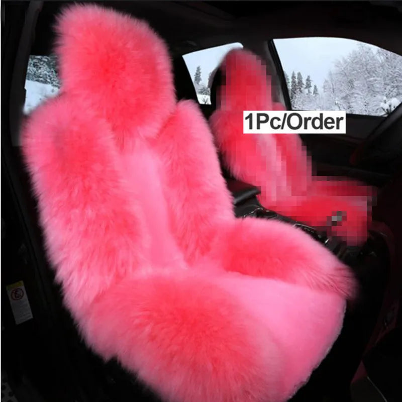 Long-Pile Plush Front Seat Cover for Hyundai Tucson 2022-2026 (NX4), 1 Seat, Soft and Warm for Winter, 12 Colors