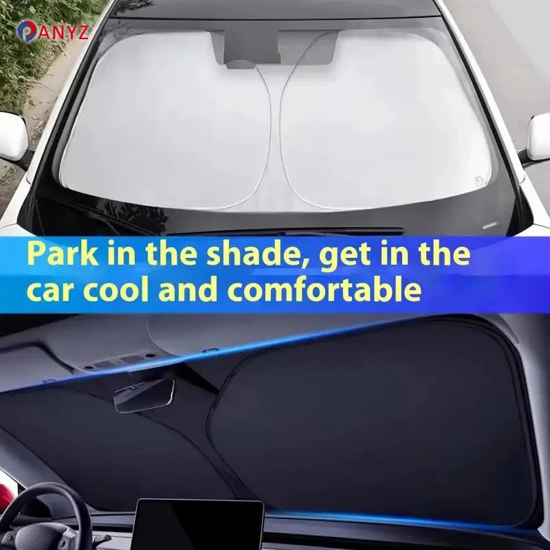 Front Sun Shade for Toyota Camry 2025-2026 (XV80), Single PVC Windshield Shade, Heat Insulation and Sun Protection