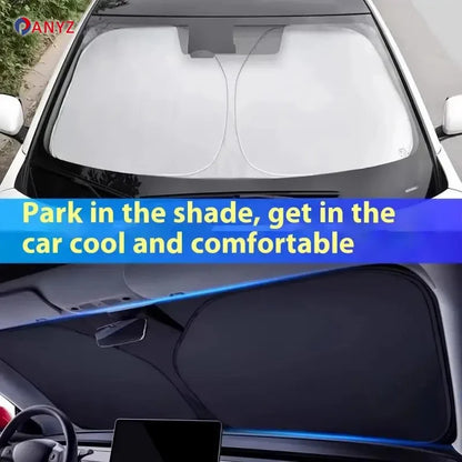 Front Sun Shade for Toyota Camry 2025-2026 (XV80), Single PVC Windshield Shade, Heat Insulation and Sun Protection