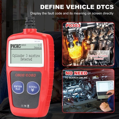 Reading and defining vehicle trouble codes