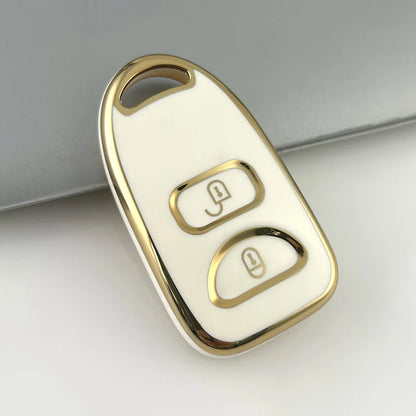 Key Fob Cover for Hyundai 2+1 and 3+1 Button Keys, Soft TPU Case for Tucson, Sonata and Santa Fe, White, Gray or Black