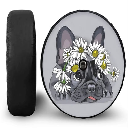 Spare Tire Cover for Jeep Wrangler with Backup Camera Hole, Sunset 4x4 Off-Road PU Leather, 15 to 18 in, Plain Black or 16 Prints