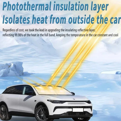 Windshield Sun Shade for Hyundai Tucson 2022-2026 (NX4), Silver Outside and Black Inside, Heat Insulation Film