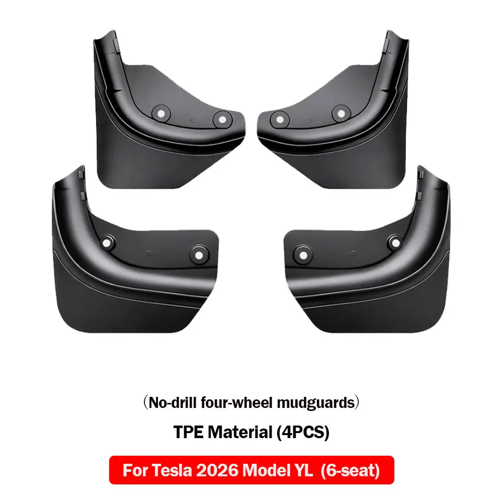 TPE Mud Flaps for Tesla Model Y 2020-2024, Juniper 2025-2026 and 6-Seat Model Y L, Plus Model 3 2019-2023 and Highland 2024-2025