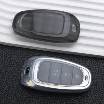 Key Fob Cover for Hyundai Remote Keys, Soft TPU Case for Tucson (NX4), Sonata, Santa Fe and Nexo, 6 Color Options