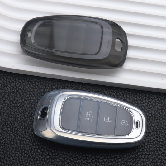 Key Fob Cover for Hyundai Remote Keys, Soft TPU Case for Tucson (NX4), Sonata, Santa Fe and Nexo, 6 Color Options