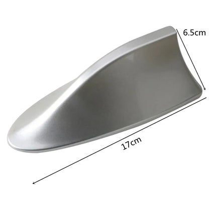 Universal Shark Fin Roof Antenna with Built-In AM/FM Cable, No Drilling Install, Carbon Fiber Look and Solid Colors