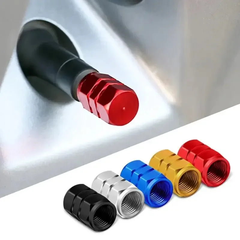 Colored Aluminum Tire Valve Stem Caps, Dustproof Wheel Caps for Cars, Motorcycles and Bikes, 4 to 20 Pack, 10 Colors or Random Mix