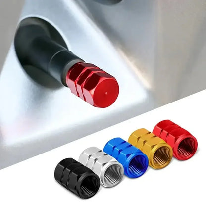 Colored Aluminum Tire Valve Stem Caps, Dustproof Wheel Caps for Cars, Motorcycles and Bikes, 4 to 20 Pack, 10 Colors or Random Mix