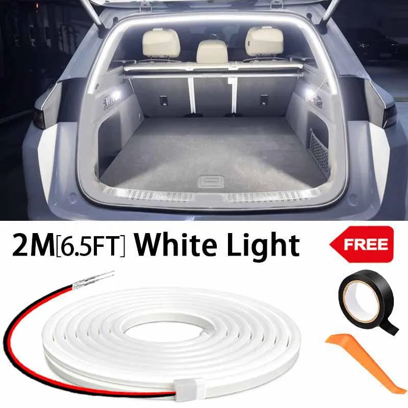 Automatic LED Trunk Light Strip, Tailgate and Frunk Light that Turns On When Opened, Flexible and Waterproof, 2, 4 or 6 m, 5 Colors