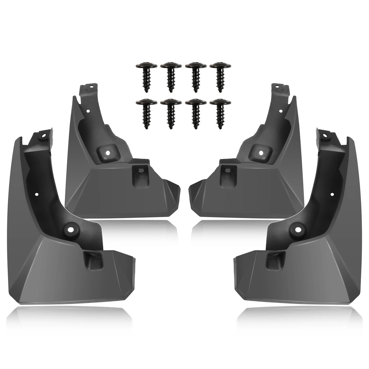 Molded Mud Flaps for Toyota RAV4 2019-2025 (XA50), Set of 4 Rigid Paintable Plastic Splash Guards with Screws