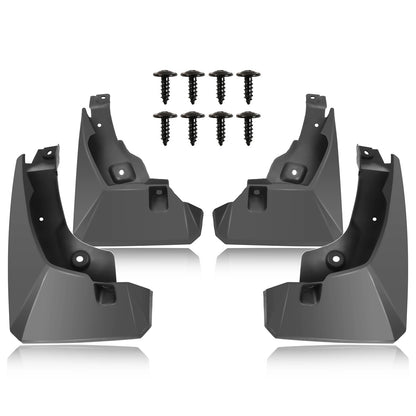 Molded Mud Flaps for Toyota RAV4 2019-2025 (XA50), Set of 4 Rigid Paintable Plastic Splash Guards with Screws