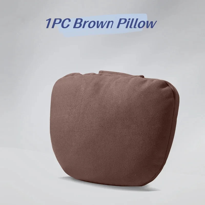 Faux Leather Car Neck Pillow with Memory Foam, Headrest Cushion for Car Seats and Gaming Chairs, Brown or Black