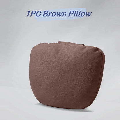 Faux Leather Car Neck Pillow with Memory Foam, Headrest Cushion for Car Seats and Gaming Chairs, Brown or Black
