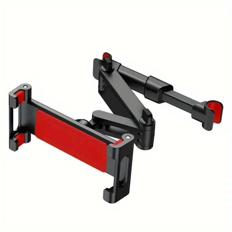 Headrest Tablet Holder for Car Back Seat, Fits 4.7 to 12.9 Inch Tablets and Phones, 360 Degree Rotation, Red or Black