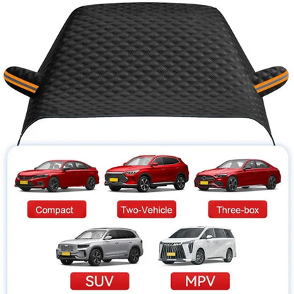 Windshield snow cover on a car, suitable for compact cars, hatchbacks, sedans, SUVs and minivans