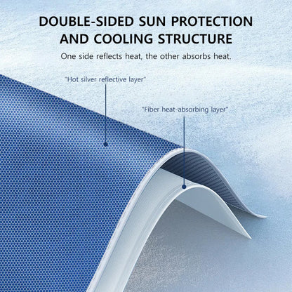 Glass Roof Sunshade for Tesla Model Y Juniper 2025-2026 and Model 3 Highland 2024-2026, Ice-Crystal Fabric with Reflective Silver Layer