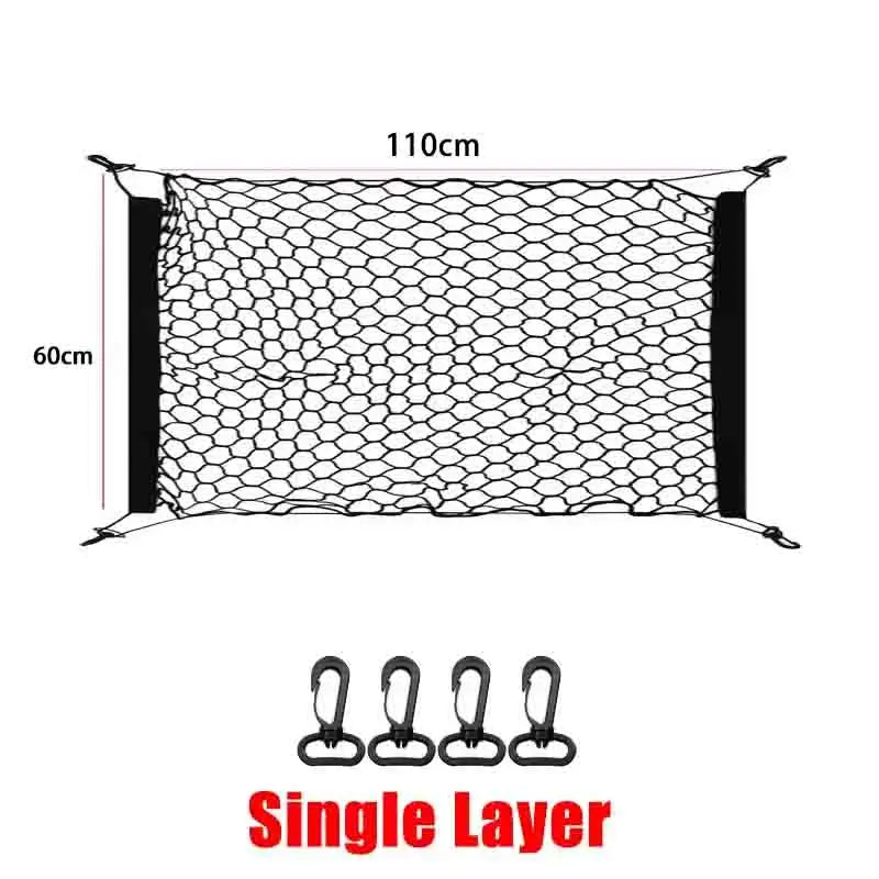 Cargo Net for Hyundai Tucson 2022-2024 (NX4), Black Elastic Hook-On Trunk Net in 3 Sizes: Square, Wide or Narrow