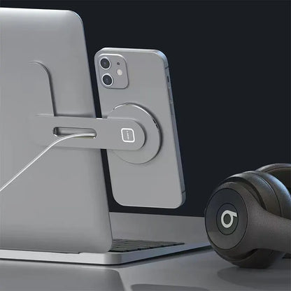 Foldaway Magnetic Phone Mount for Tesla Model 3 and Model Y, Aluminum Alloy Holder with 90-Degree Rotation, 15W Wireless Charging Option