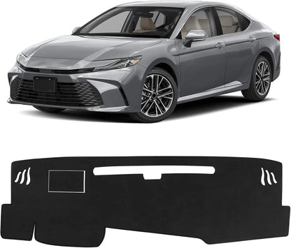 Flannel Dashboard Cover for Toyota Camry 2025-2026, Dash Mat with Non-Slip Silicone Backing and Cutouts for Vents and Sensors