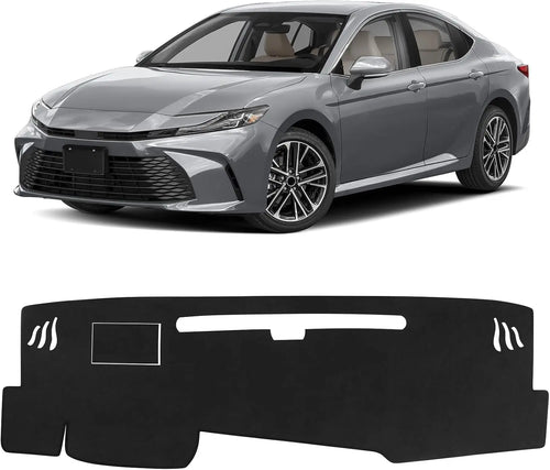 Flannel Dashboard Cover for Toyota Camry 2025-2026, Dash Mat with Non-Slip Silicone Backing and Cutouts for Vents and Sensors