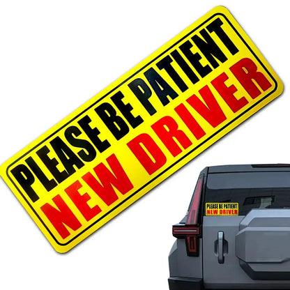 Please Be Patient Student Driver Magnet, Reflective Car Sign for New Drivers, Removable and Reusable, 3 Styles
