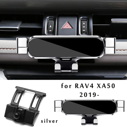 Air Vent Phone Mount for Toyota RAV4 2019-2022 (XA50), Aluminum Alloy Gravity Phone Holder with Base, for 4 to 7 Inch Phones