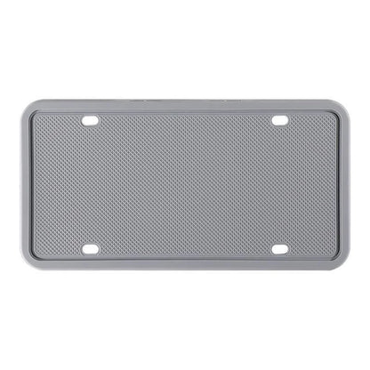 Gray silicone license plate frame