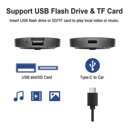 CarPlay AI Box with Android 13, Wireless CarPlay and Android Auto for Cars with Factory Wired CarPlay, 2GB RAM, 16GB or 32GB