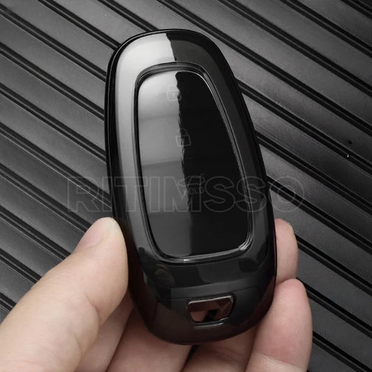Key Fob Cover for Hyundai 4-Button Keys, Full-Wrap Clear TPU Case for Tucson (NX4), Sonata, Santa Fe and Nexo, Clear or Clear Black