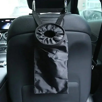 Hanging Car Trash Bag for the Headrest, Leak Resistant Oxford Cloth Litter Bin for the Back Seat, Reusable