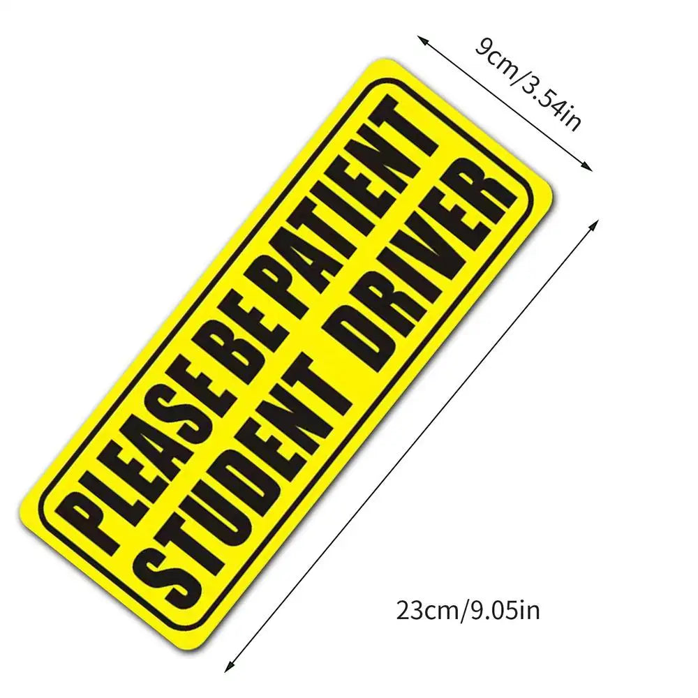 Reflective Student Driver Car Magnet, Please Be Patient New Driver Sign, Strong Removable Magnet, 3 Designs