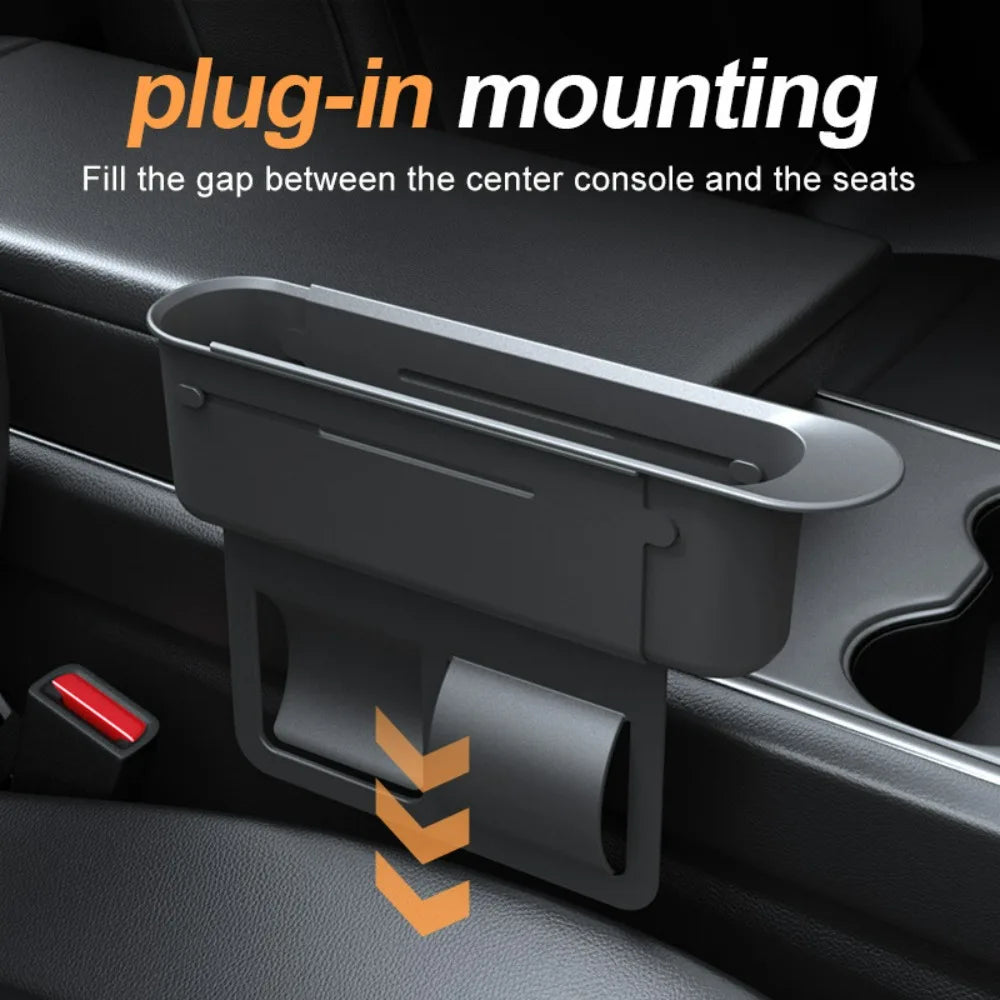 Universal Car Seat Gap Filler, Push-Pull Console Side Pocket Organizer