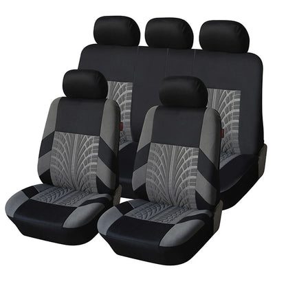 Gray full seat cover set, 9 pieces