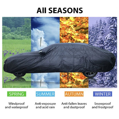 Car cover for all seasons: wind and rain, sun, falling leaves, snow and frost