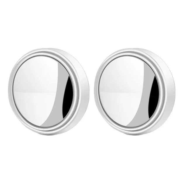 Round Blind Spot Mirrors, 2 Pack, 2 Inch HD Glass Convex Mirrors with 360 Degree Swivel, Stick-On for Car Side Mirrors